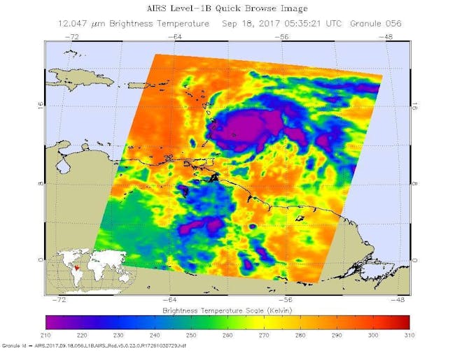 nasa satellite aqua hurricane maria