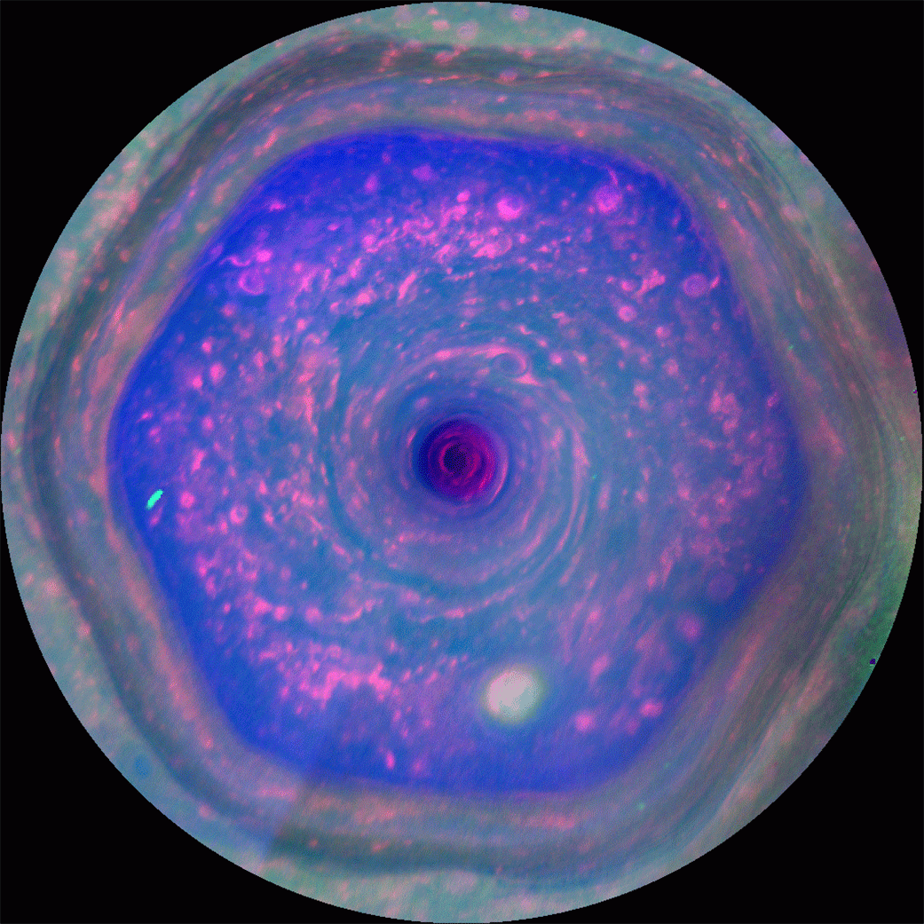 Saturn polar vortex