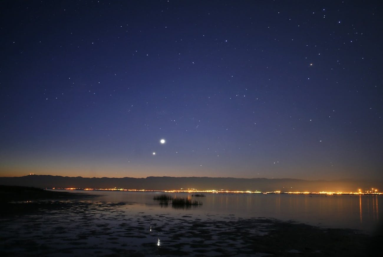Venus and Jupiter in the morning sky