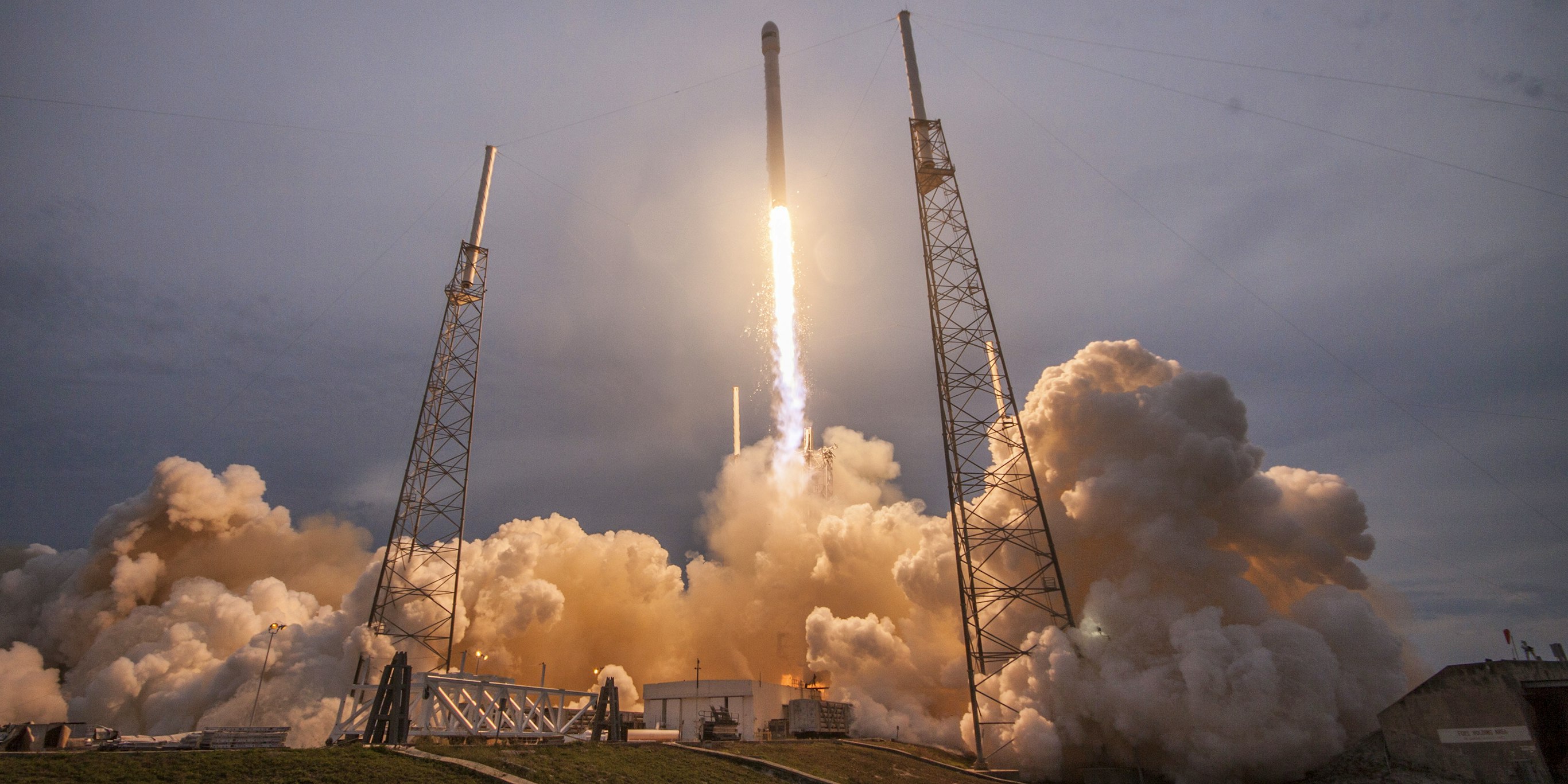 SpaceX's Falcon 9 rocket lifts off with Thales Alenia Space's TurkmenÄlem52E/MonacoSat satellite to a geosynchronous transfer orbit 