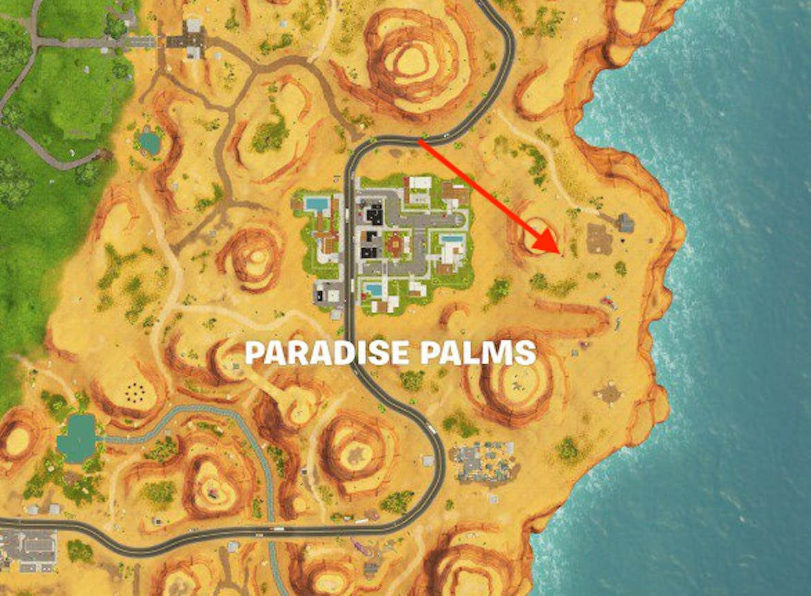fortnite seasong 6 week 1 secret battle star - paradise palms fortnite map location
