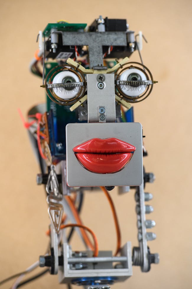 LONDON, ENGLAND - FEBRUARY 07: Inkha, a British-made robot from 2002, is displayed during the press preview for the 'Robots' exhibition at the Science Museum on February 7, 2017 in London, England. The exhibition showcases robot history going back 500 years with over 100 robots including the largest collection of humanoid robots ever displayed. (Photo by Carl Court/Getty Images)