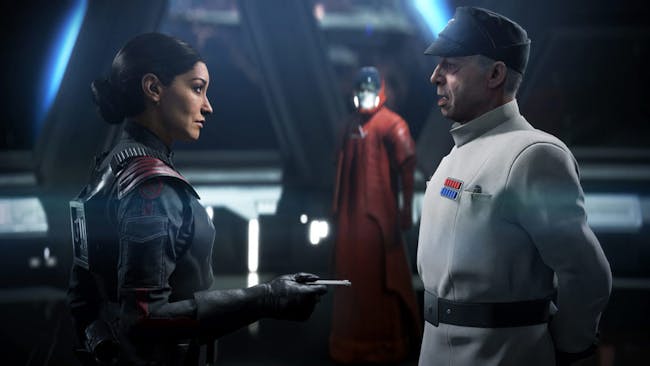 Janina Gavankar stars as Iden Versio in the very good 'Battlefront II" campaign.