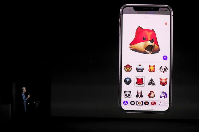 Animoji, a feature enabled by the face scanner, which was demonstrated during the phone's September launch.