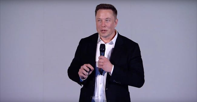 Musk on stage.