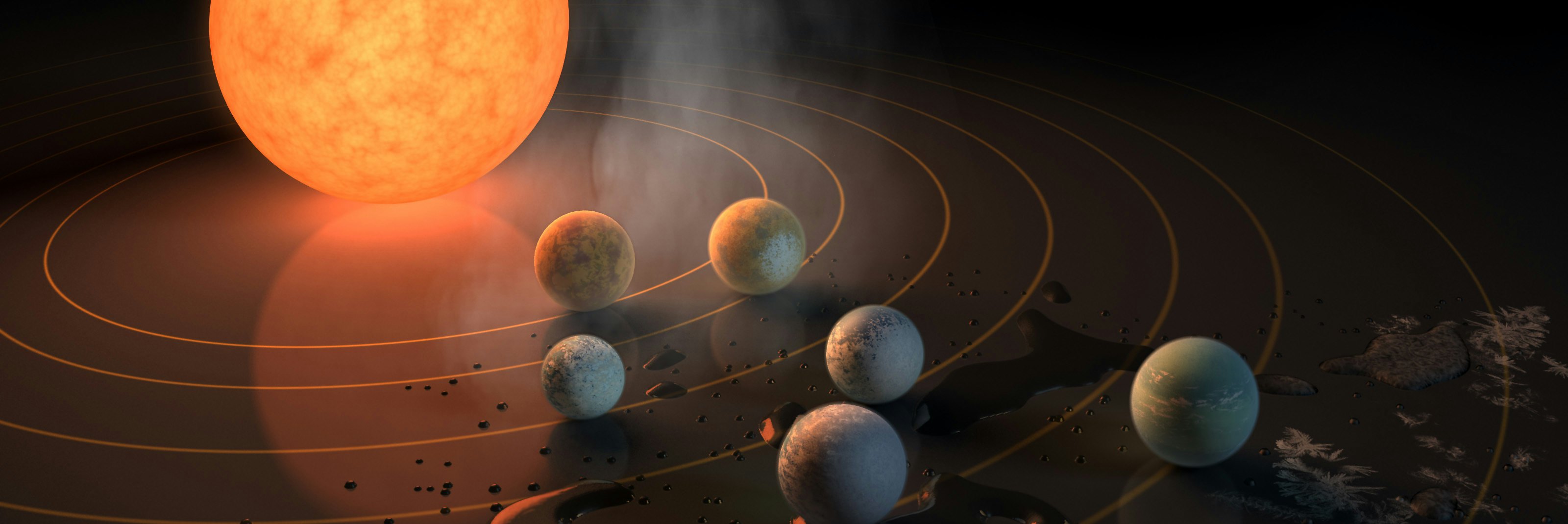 The TRAPPIST-1 planets are so close to each other that theorists estimated that it is likely that if life exists in the system, it can travel from planet to planet.