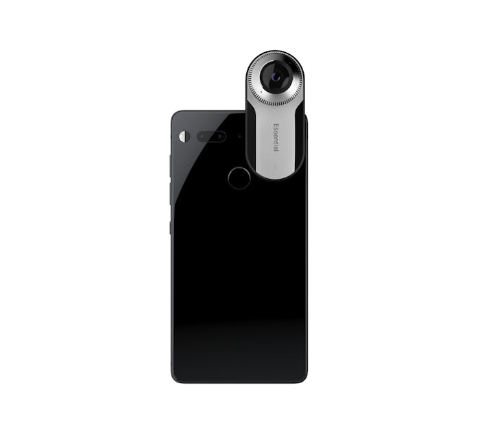 The phone with camera attached.