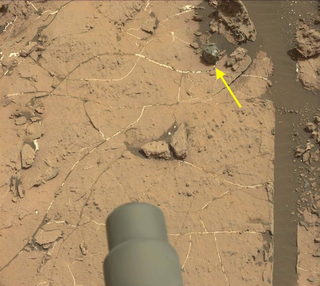 egg rock curiosity mars metal meteorite