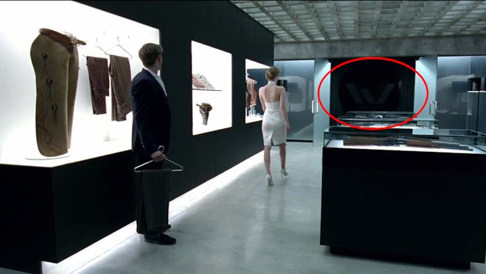 Old school 'Westworld' logo in "Chestnut."