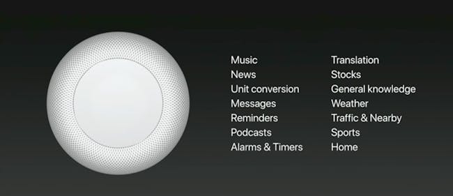 Siri's commands are a bit slim.