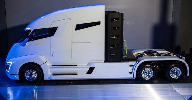 The Nikola One, an electric sleeper semi-truck.