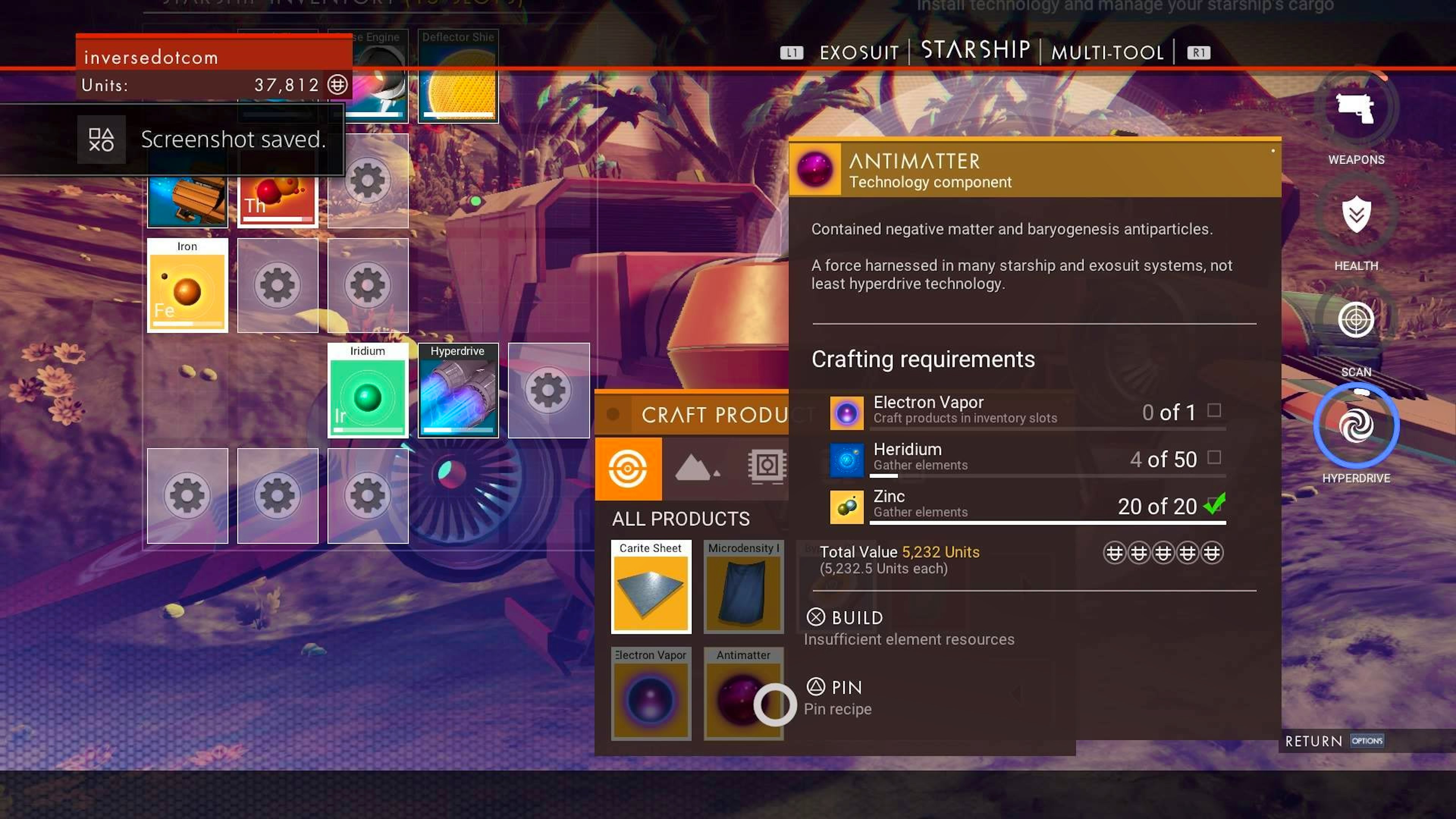 How to Get Warp Cells and Antimatter in 'No Man's Sky