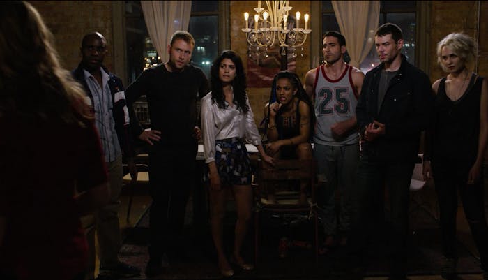 Capheus, Wolfgang, Kala, Amanita, Lito, Will, and Riley in 'Sense8'