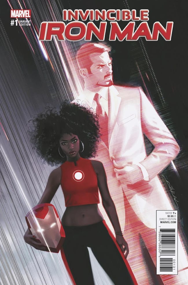 Tony Stark Riri Williams Ironheart Iron Man Invincible Cover
