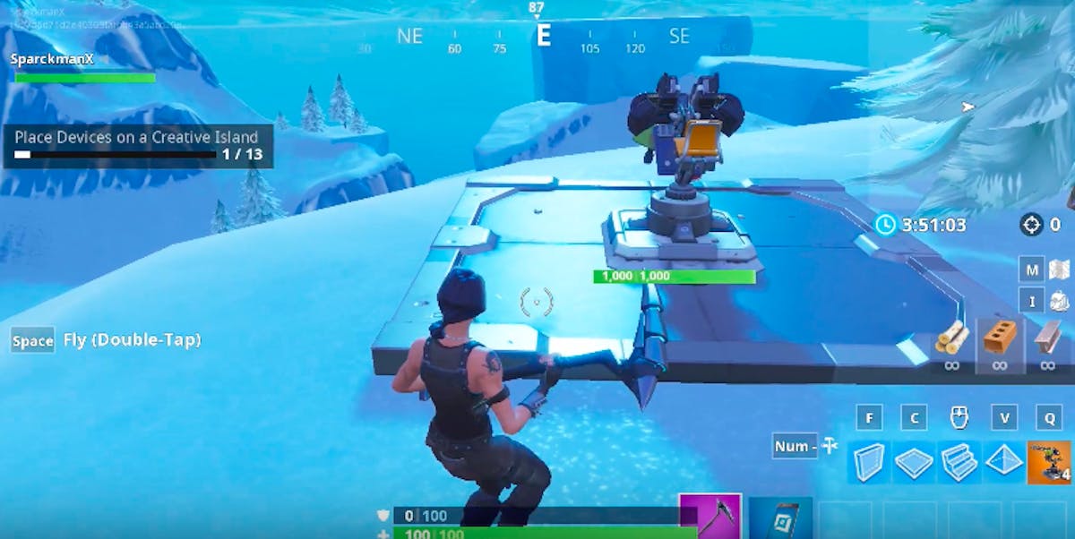fortnite place devices on creative island how to complete challenge 13 inverse - double tap to complete fortnite