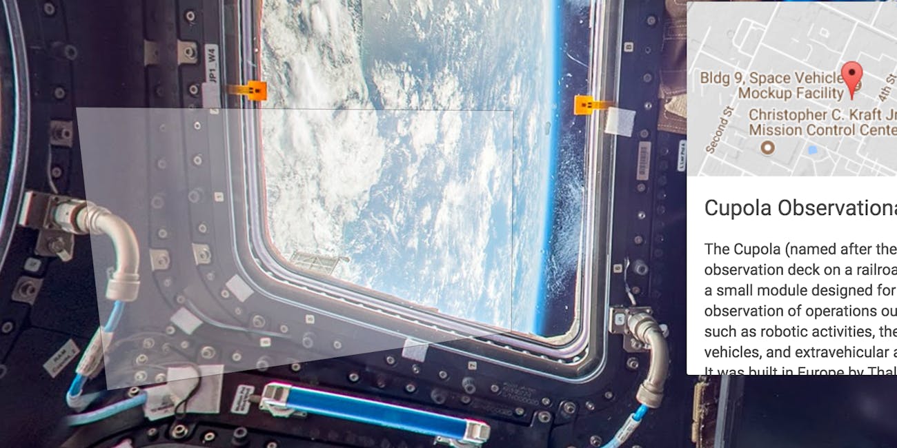 ISS google street view cupola