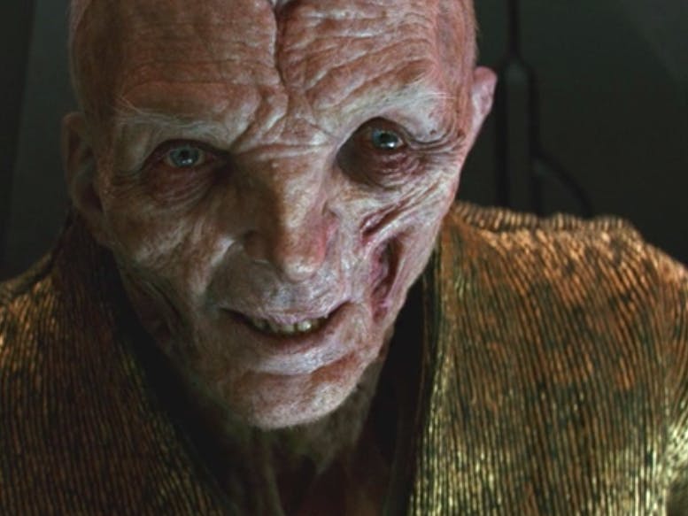 Supreme Leader Snoke in 'The Last Jedi'