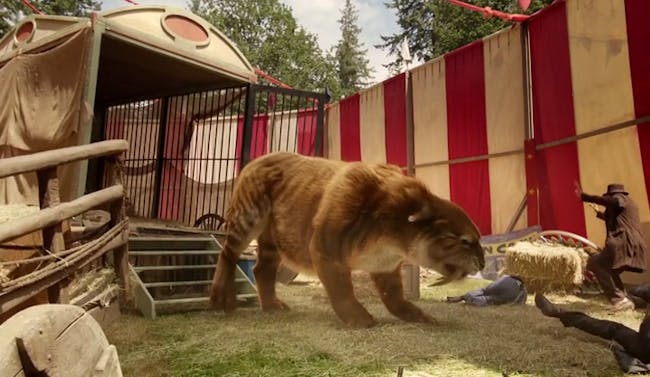Ray's technology accidentally enlarges a tiger that's supposed to be extinct.