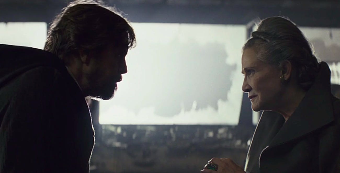 Luke and Leia in 'The Last Jedi'