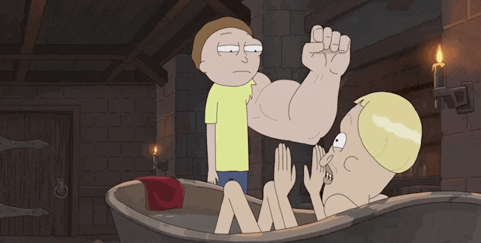 how-the-heck-does-morty-get-a-hulk-arm-with-a-mind-of-its-own.gif
