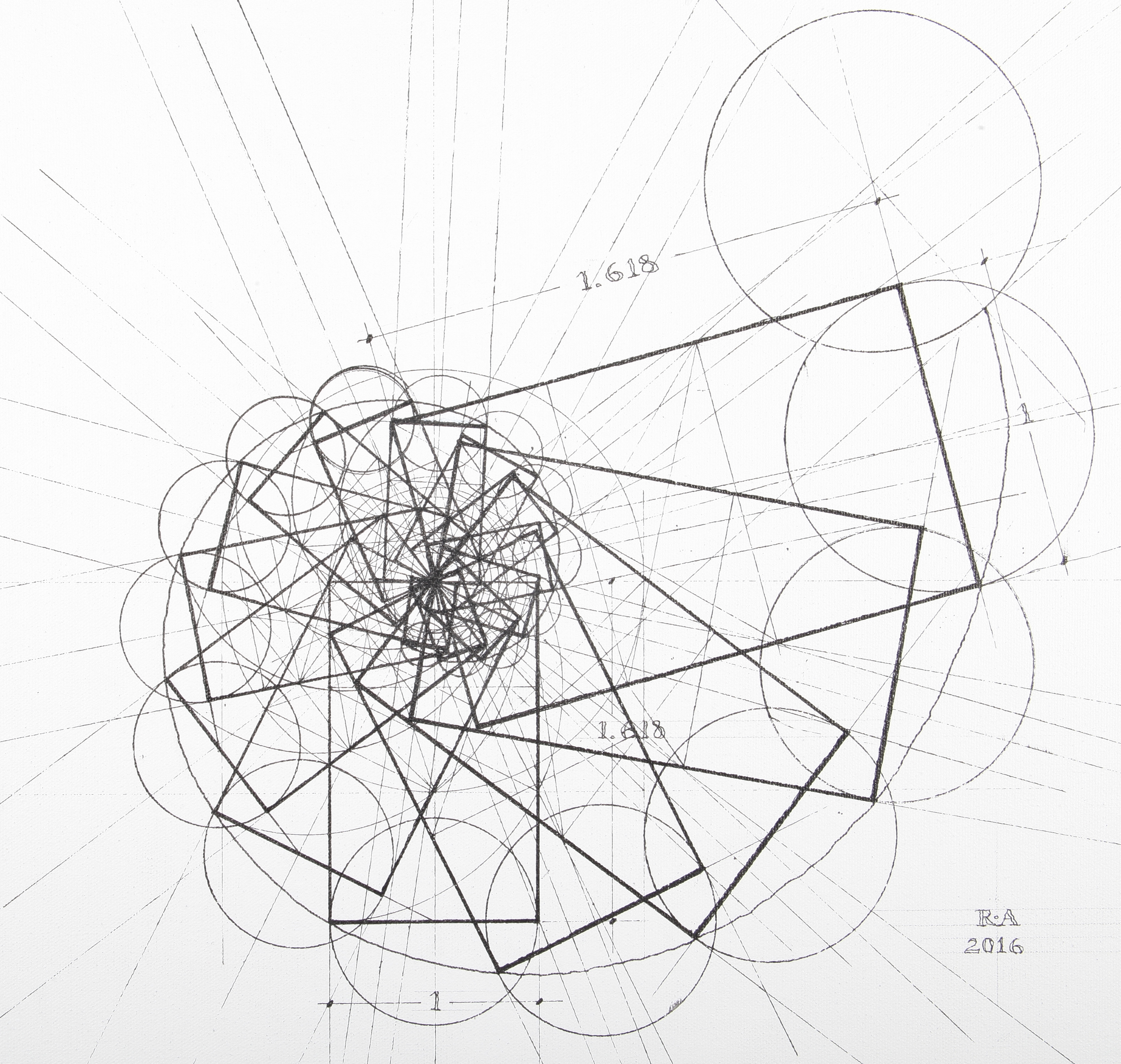 Rafael Araujo Draws Perfect Illustrations by Hand Using Math's Golden