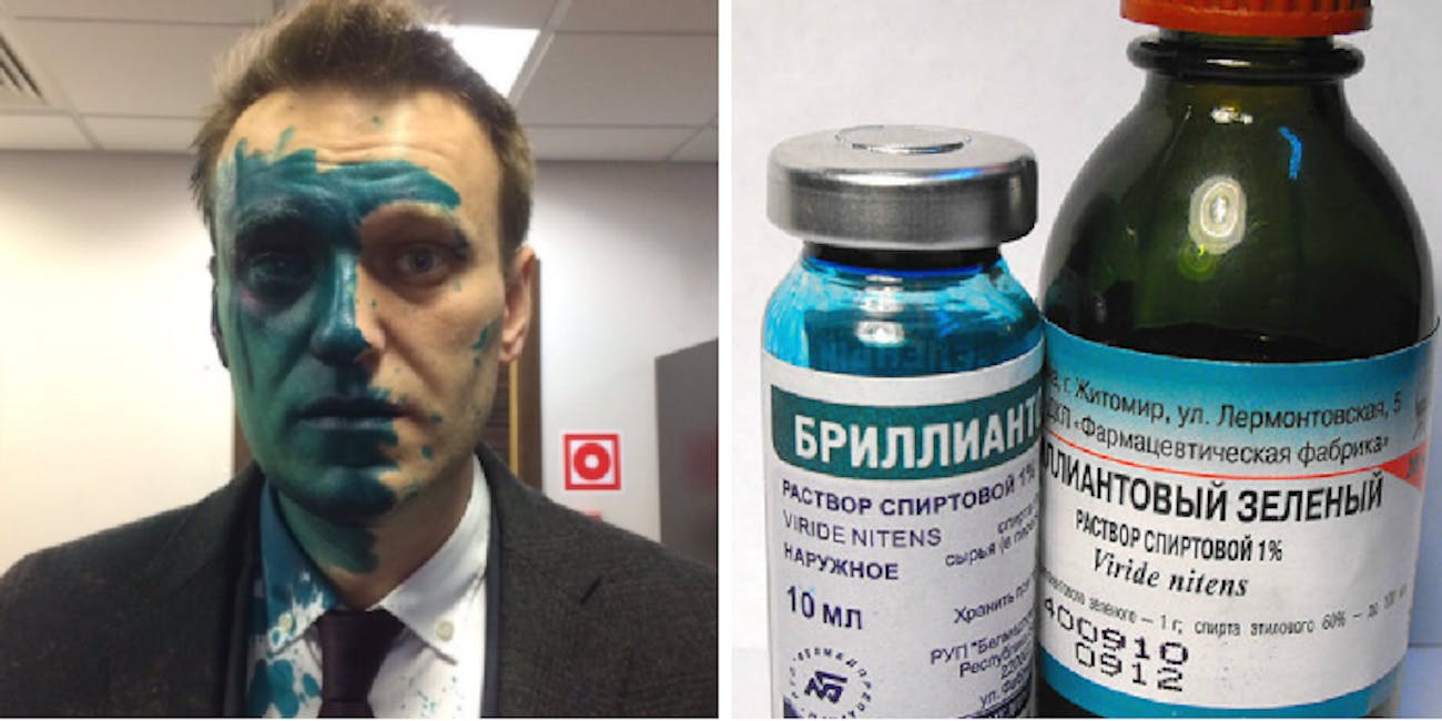 Zelyonka is a brilliant green antiseptic dye.