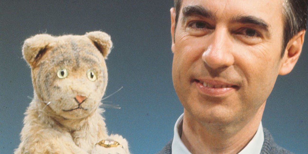 Daniel Tiger and Mister Rogers.