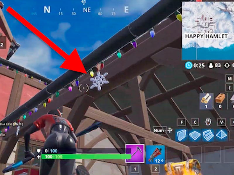 fortnite snowflake locations map where to destroy 12 of them inverse - fortnite happy hamlet
