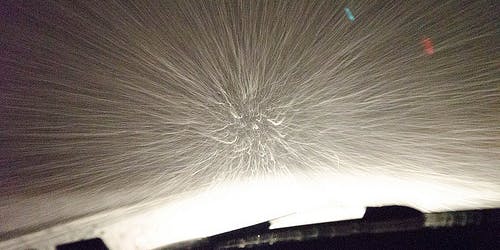 Why Driving in Snow at Night Looks Like the Star Wars Jump to