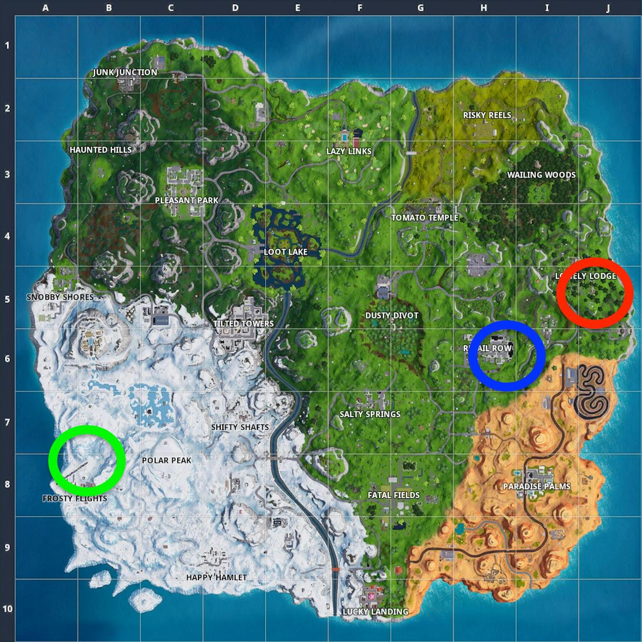 green air traffic control tower blue water tower red ranger tower - fortnite ranger tower season 7