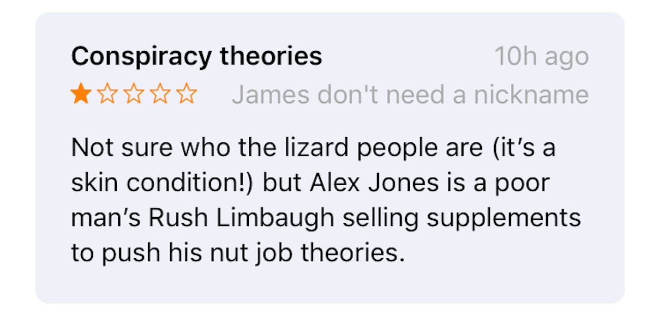 InfoWars app review.
