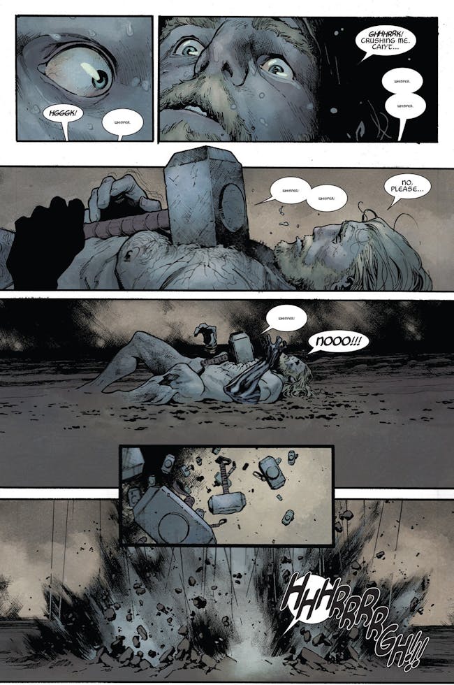 Panel from Unworthy Thor #2 for Marvel Comics
