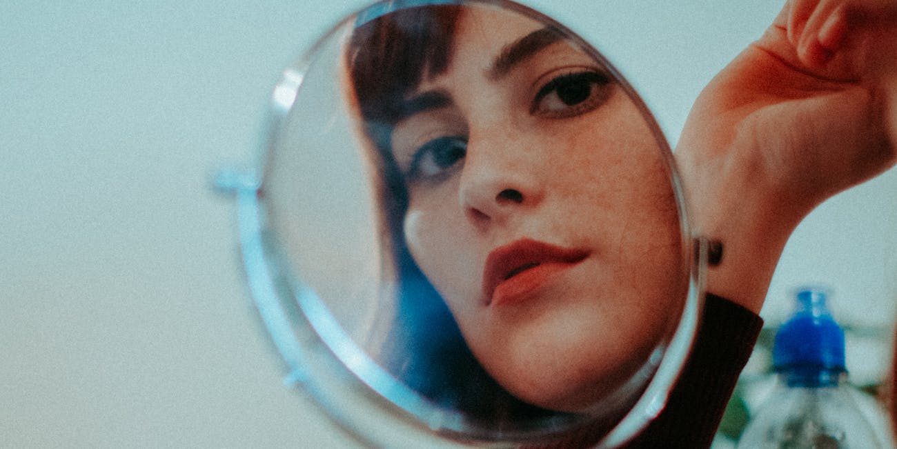 mirror, reflection, stare