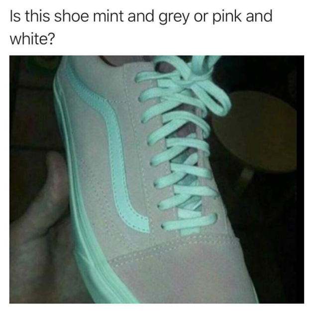 pink and white vans illusion