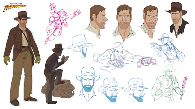 Patrick Schoenmaker's Indiana Jones design sketches.