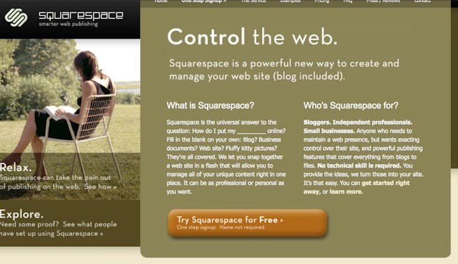 Early Squarespace.