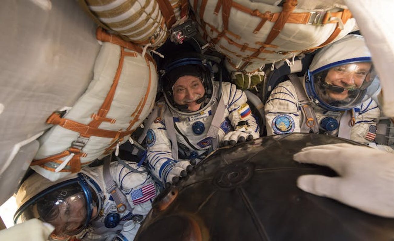 Space sickness affects many, possibly up to half, of the astronauts the first few days on the space station.