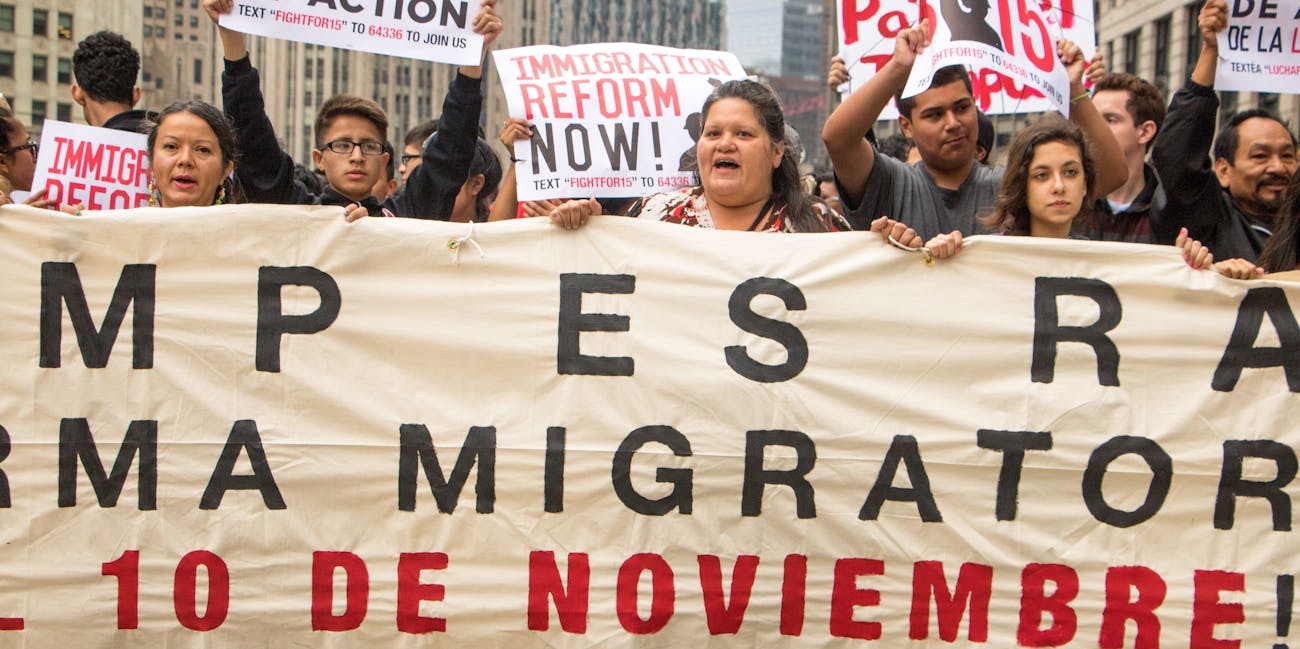 Fight for $15 leads a youth march for immigration reform