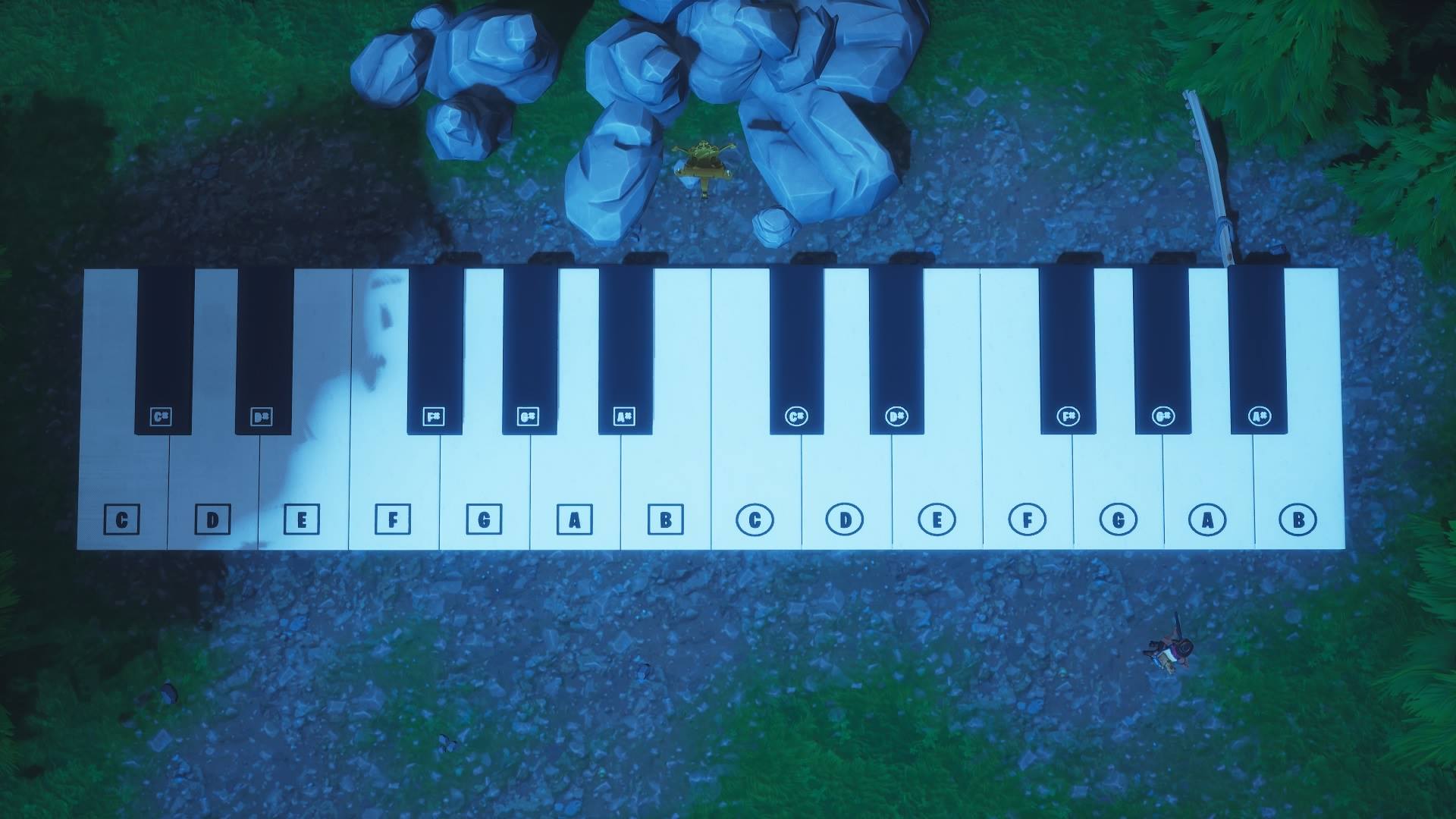 fortnite sheet music location in pleasant park retail row map and video inverse - how to play fortnite piano