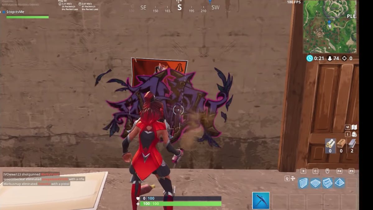 fortnite leaked week 6 challenges reveal spray painting posters and supply drops - fortnite spray paint png
