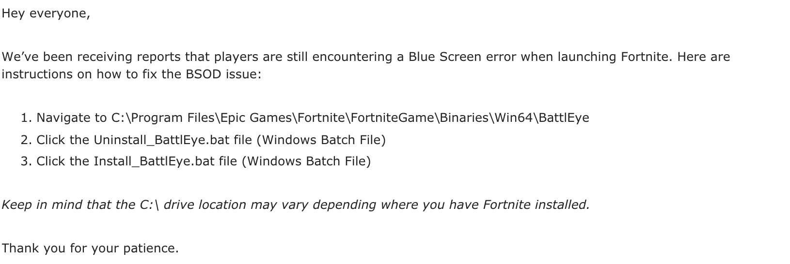 fortnite bsod how to fix the blue screen of death bug inverse - fortnite cheat program