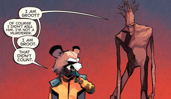 Rocket Racoon and Groot from Marvel Comics