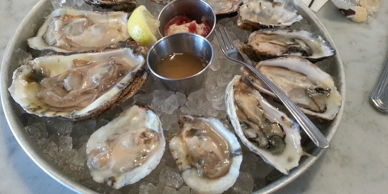 oysters on the half-shell - closeup - 2014-09-09