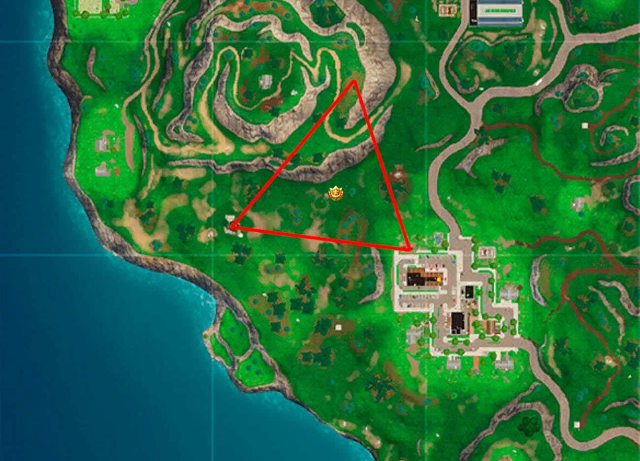 you ll want to aim just northwest of greasy grove for this week 6 challenge - map aim fortnite