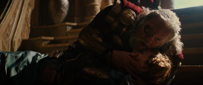 Odin is distraught after Frigga dies.