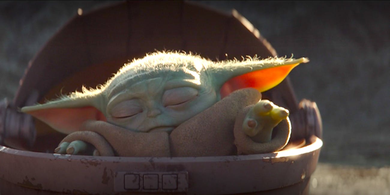 Baby Yoda in 'The Mandalorian' on Disney Plus