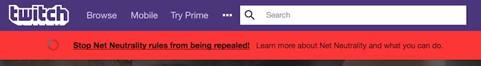 Twitch's banner.