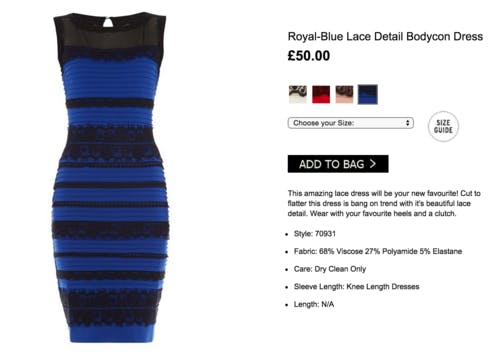 It turned out the optical illusion dress was really blue and back.