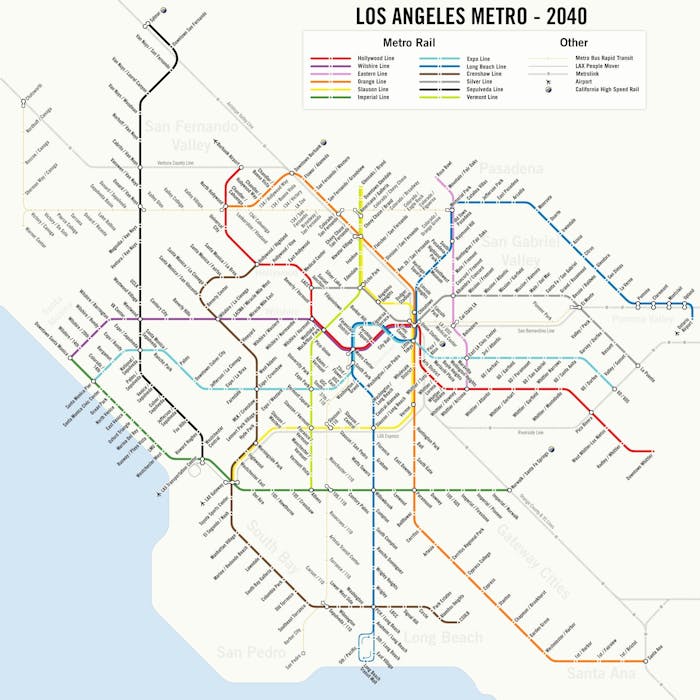 The 2024 Olympics Might Make L.A.'s Futuristic Metro Map Come True ...