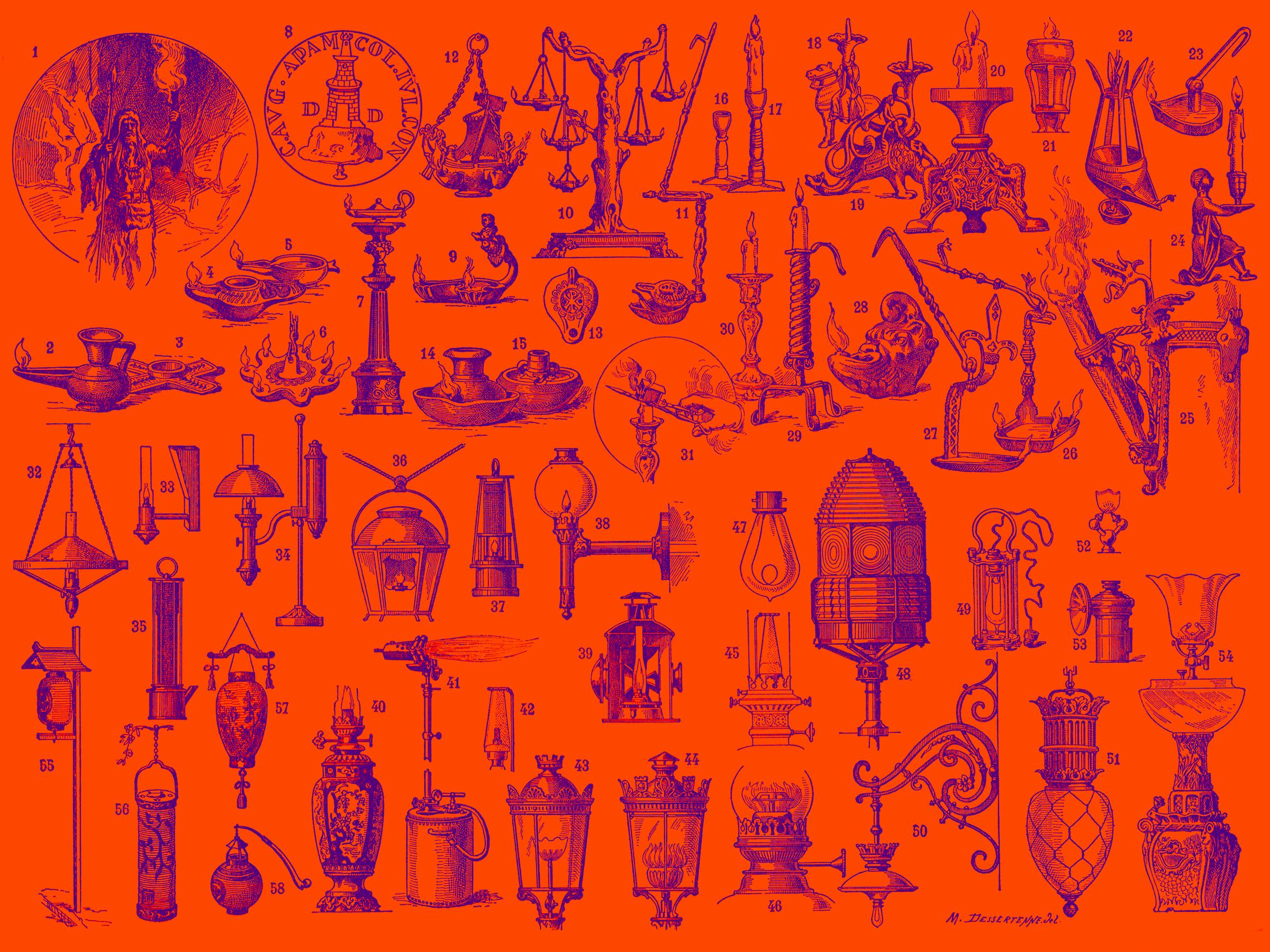 A typical custom-made encyclopedia engraving by Maurice Dessertenne for the Nouveau Larousse illustré